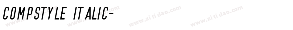 Compstyle Italic字体转换